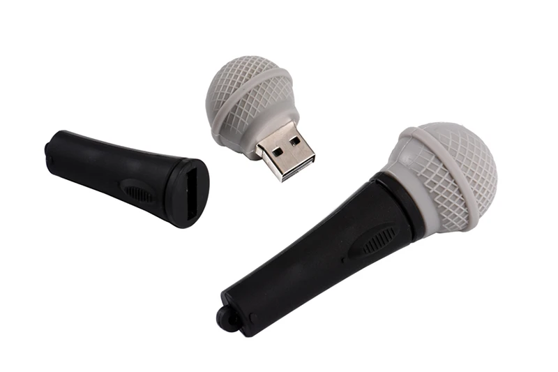JASTER USB 2,0 мультяшная модель микрофона USB флеш-накопитель 4 ГБ 8 ГБ 16 ГБ 32 ГБ 64 ГБ флеш-накопитель внешний накопитель U диск подарок