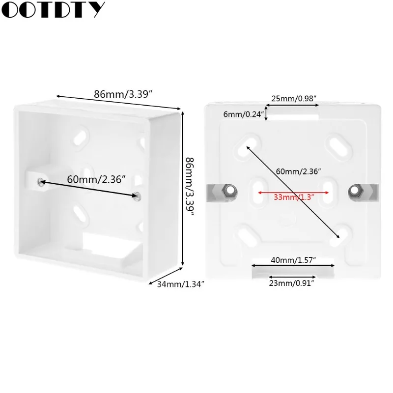 

86*86mm Wall Mounted Junction Box for Thermostat Temperature Controller Box Case