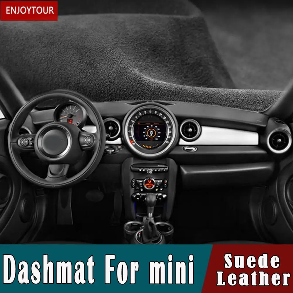 

For Mini Cooper S JCW One D Countryman Clubman Paceman F54 F55 F56 F57 F60 R56 R55 R60 R61 Suede Leather Dashmat Dashboard Cover