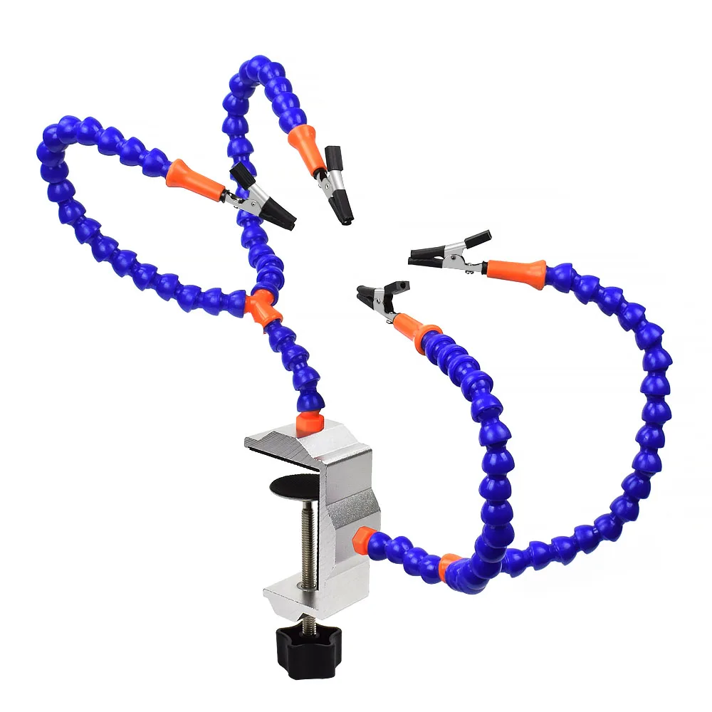 White Welding Holder NEWACALOX сторонний инструмент Настольный зажим для пайки Рука помощи Гибкая рука Аллигатор зажим печатной платы Держатель подставка Подставка для паяльника - Цвет: White Welding Holder