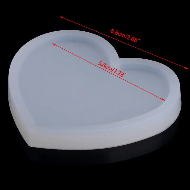 

69HB Silicone Heart Shape Pendant Mold DIY Making Jewelry Resin Casting Craft Tool