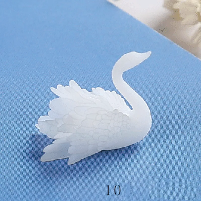 1 шт./лот 3D Лебедь ювелирные изделия УФ смолы DIY ремесло ногтей ручной работы Смола ювелирные изделия прозрачный бумажный наполнитель материал