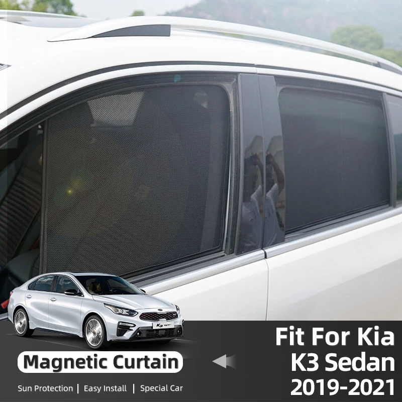 

For Kia K3 Forte Cerato 2019 2020 2021 Car Window Sunshade Auto Blind Sun Visor Mesh Shade Curtain Covers Protector