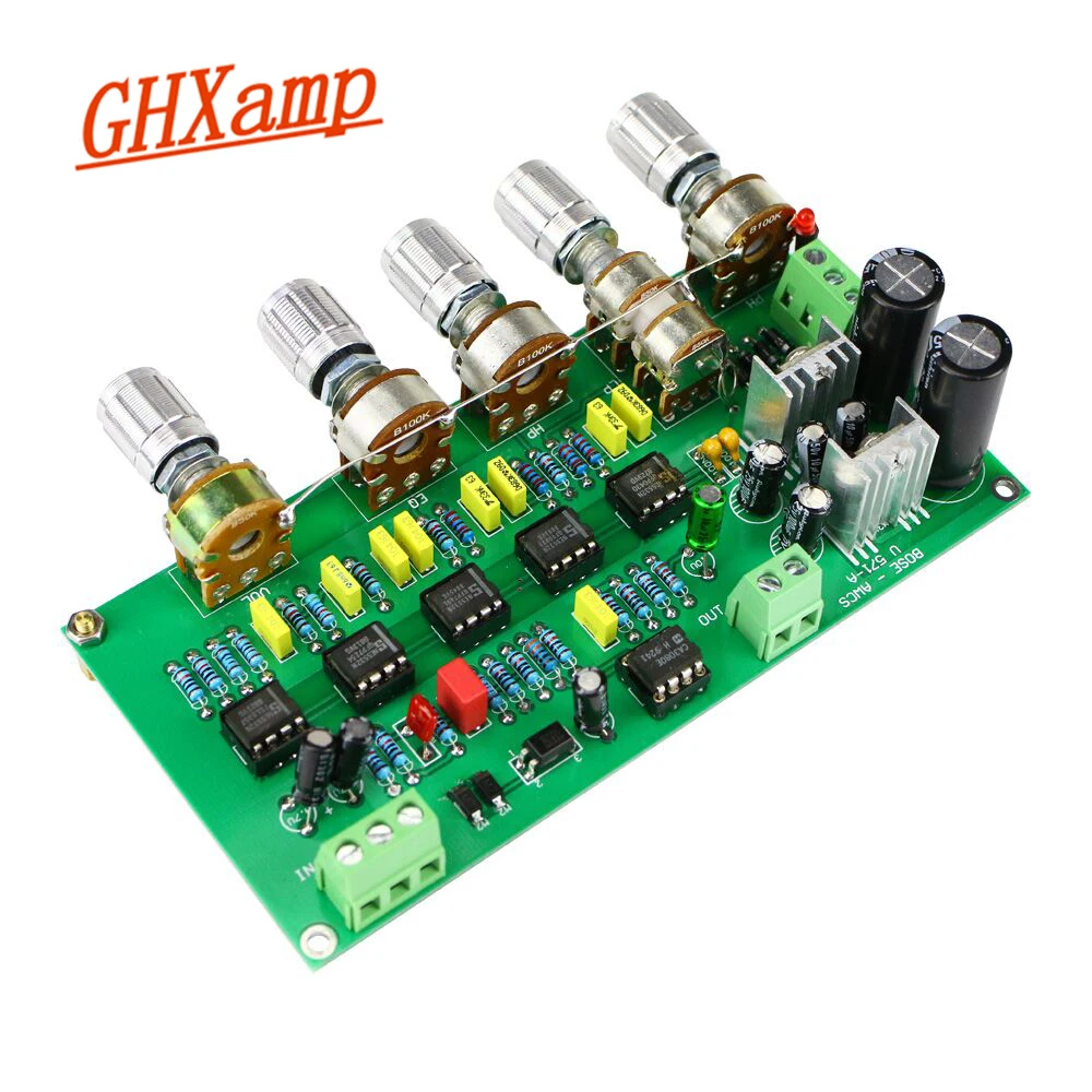 GHXAMP Subwoofer Preamplifier Filter Board TL072 Tone Low Pass AWCS Dynamic Equalization 5.1 Sub Amplifier Single-ended output