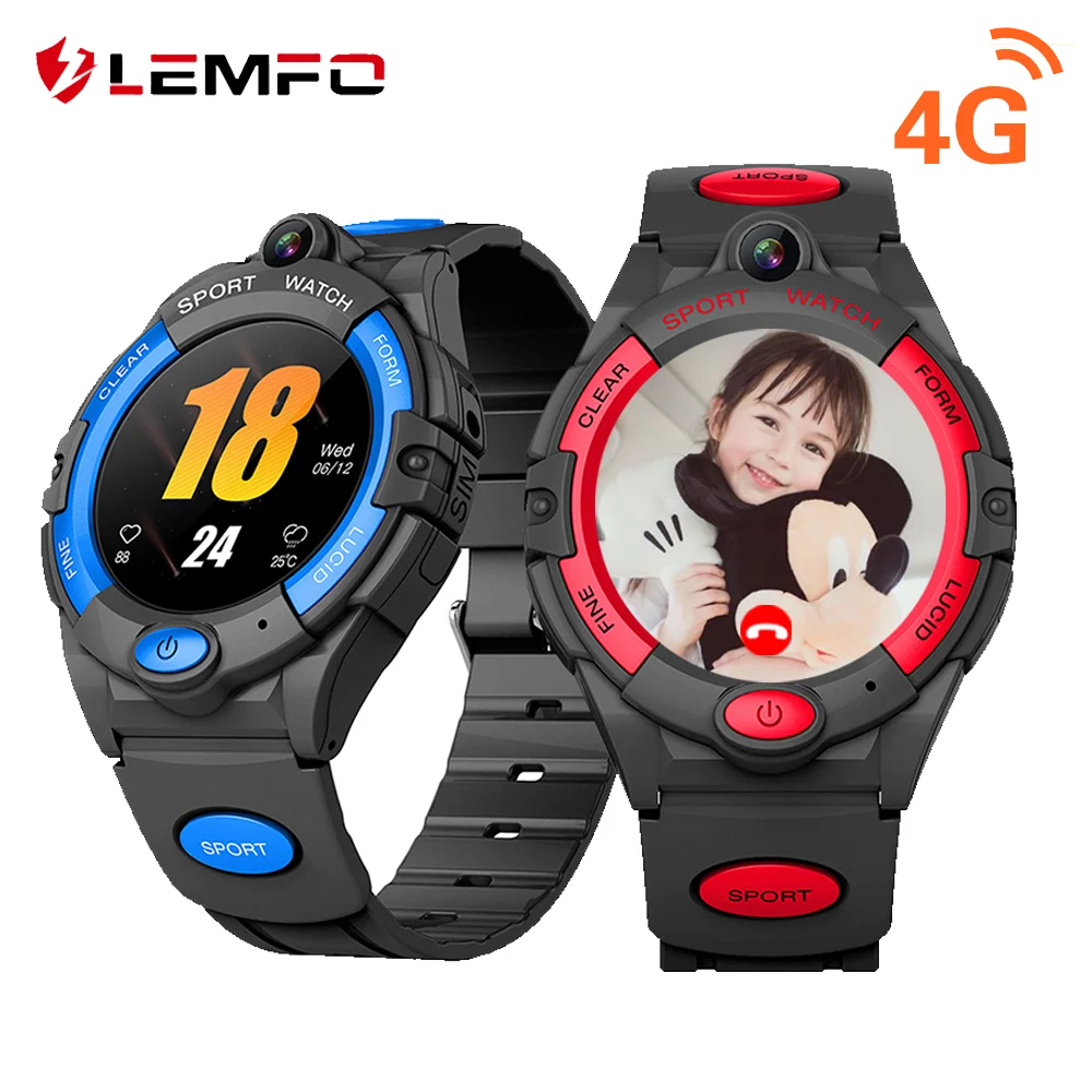 Lemfo I10 Kids Smart Watch Детям 4G WiFi SIM карта Видео звонить SOS GPS трекер Baby для мальчиков Girls