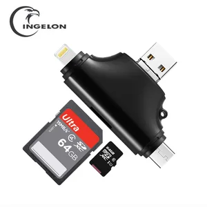 INGELON картридер card reader USB 3,0 type C для SD Micro SD TF адаптер для ноутбуков Аксессуары OTG Смарт-память SD кардридер для iphone кардридер переходник usb карт ридер кард ридер переходник флешка адаптер