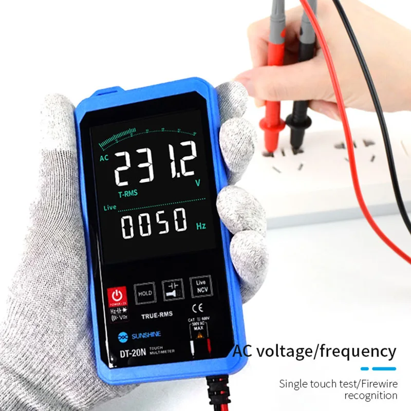 

DT-20N Multimeter Fully Automatic High-Precision Color Press Screen AC and DC Voltage and Current Resistance