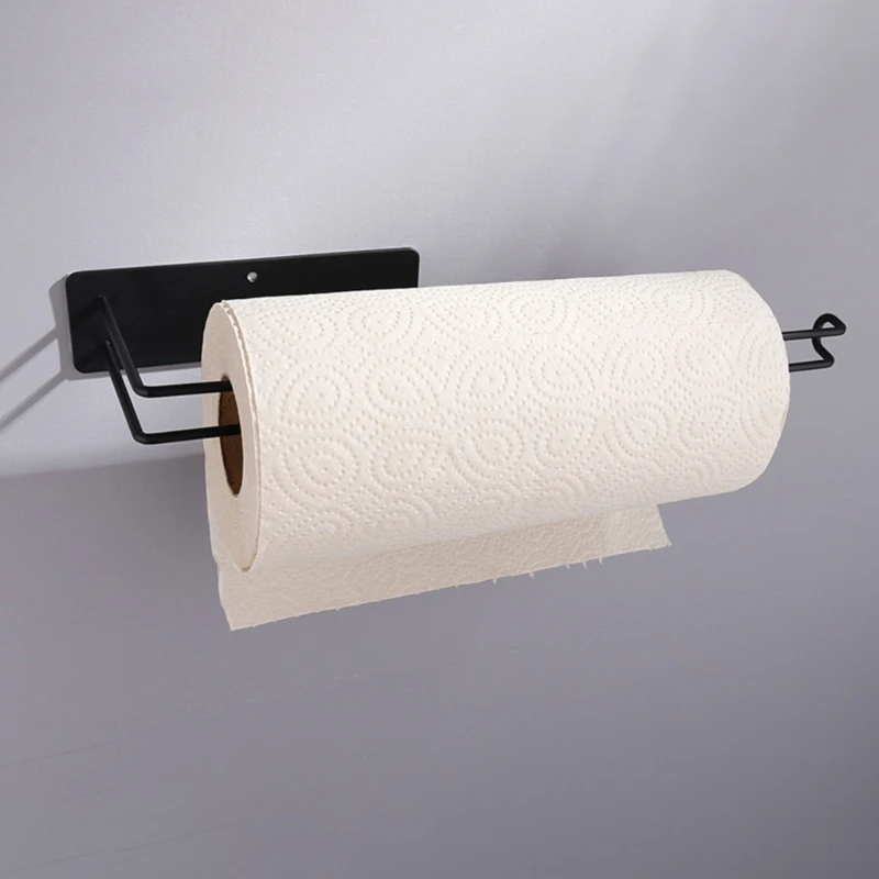 

Wall Mounted Roll Paper Towel Rack Stainless Steel Tissue Holder Shelf Bar for Bathroom