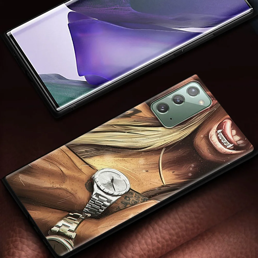 silicone case for samsung galaxy note 20 ultra 10 lite s21 plus s20 fe s10 a51 a50 black soft phone cover cool tattoo girl shell free global shipping