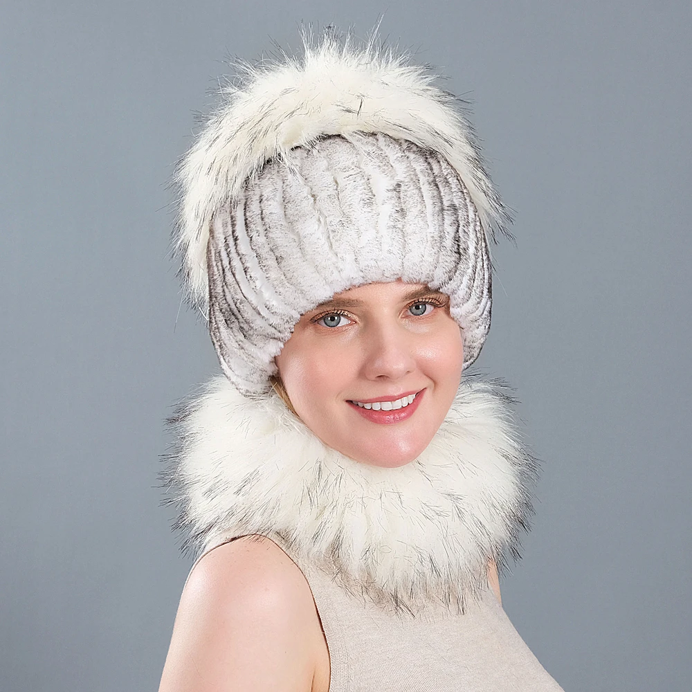 

Новинка; Лидер продаж; Женские Настоящий мех кролика высокая имитация меха лисы модная теплая Рабочий стол с девятью хвост шапка и шарф, наб...