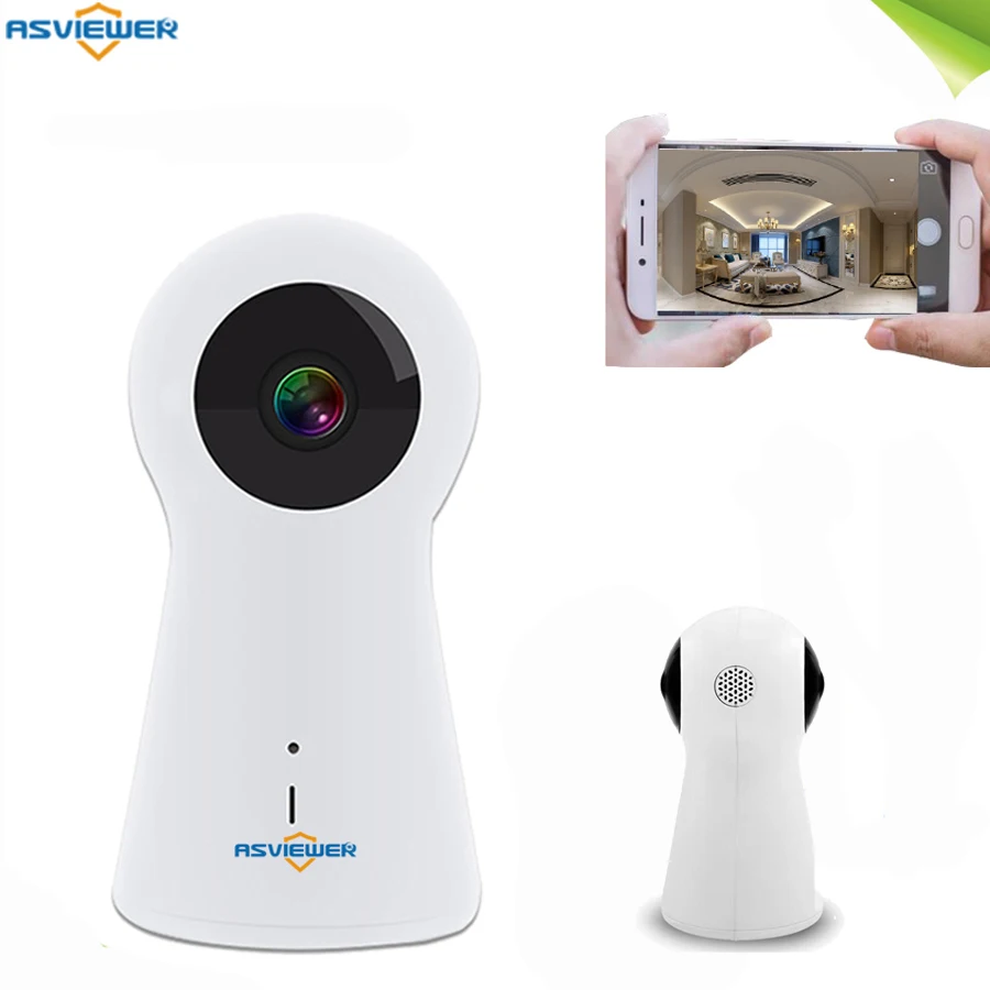 Панорамная камера рыбий глаз с двумя объективами 2 мегапиксельная Беспроводная ip