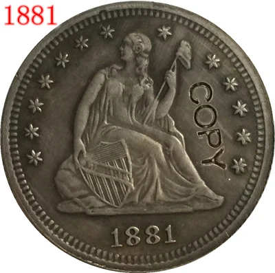 США 1881 копирование монет на четверть доллара|Безвалютные монеты| |