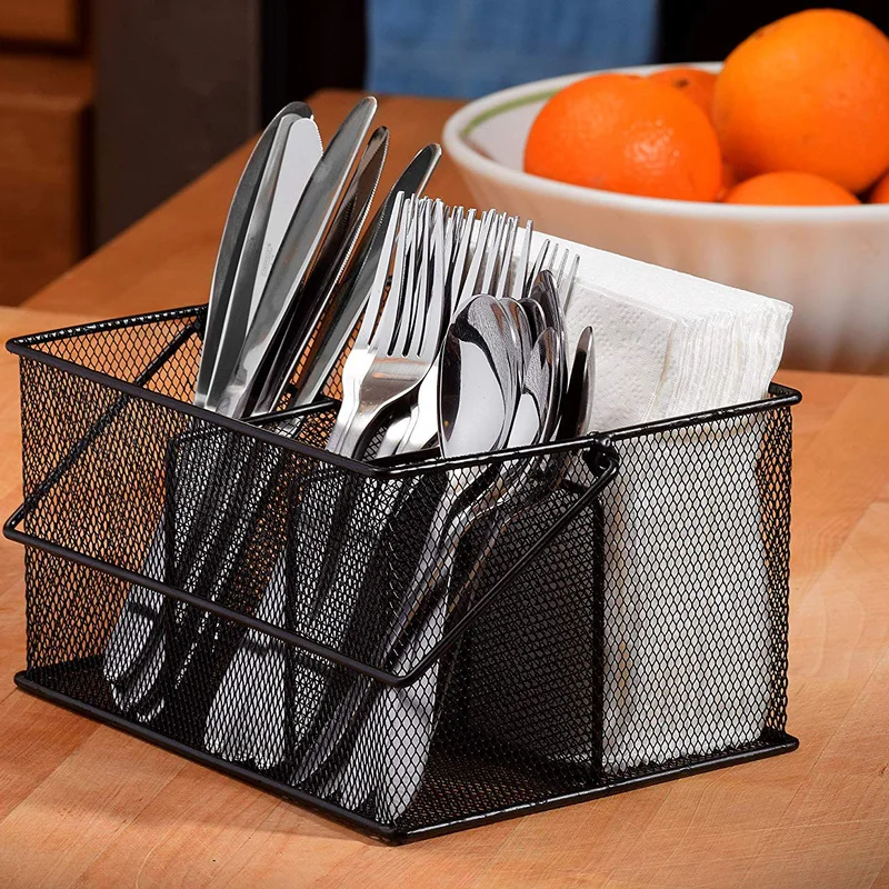 Органайзер для корзины хранения держатель посуды вилки ложки ножи салфетки