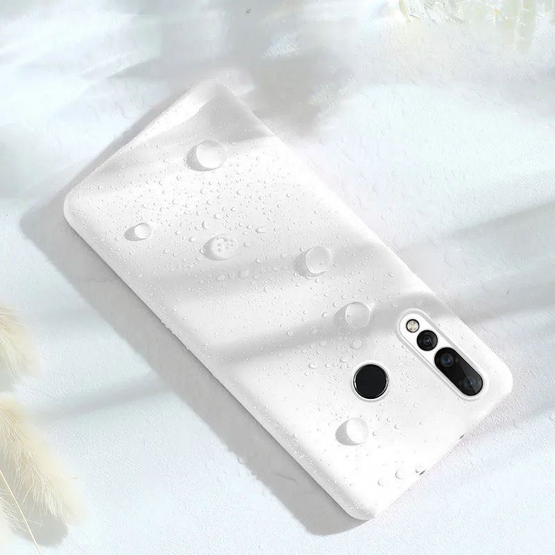Чехол для huawei P Smart P Smart Plus Модный чехол s Liquid Silicone P Smart Z TPU Мягкий противоударный чехол Fundas - Цвет: Белый