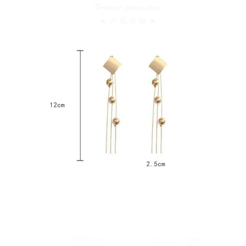 Женские длинные серьги-кисточки в стиле панк S925 | Украшения и аксессуары