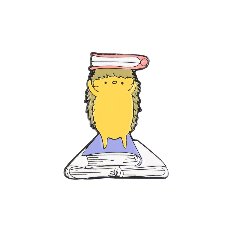Эмалированная булавка Hedgehog для ежедневного использования брошь в виде веса