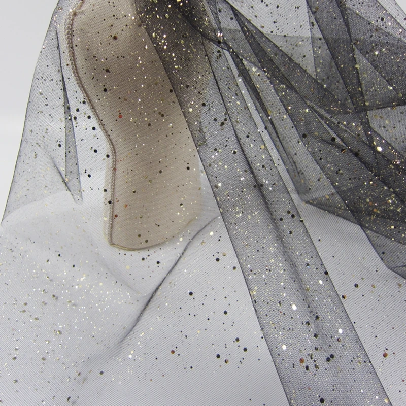 160*100 см блестящая Тюлевая ткань органза скатерть юбка блесток сетка Свадьба День