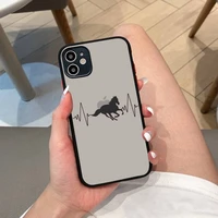 the great beauty horse fashion clear phone case for iphone 13 12 mini 11 pro max x xs max xr 7 8 6 plus translucent matte case