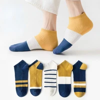 1 pairs men fashion cotton socks breathable non slip anti friction ankle sock short spring summer autumn street striped funny