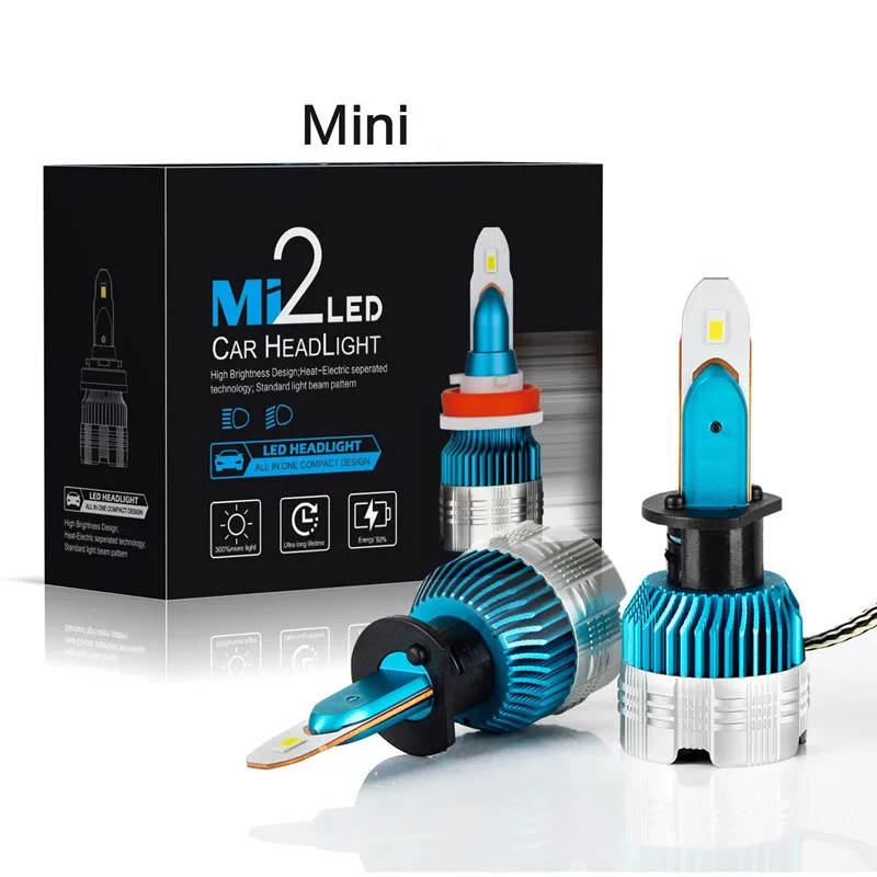 Новый светодиодный светильник mini2 высокой мощности H11 H8 H9 набор ламп ближнего