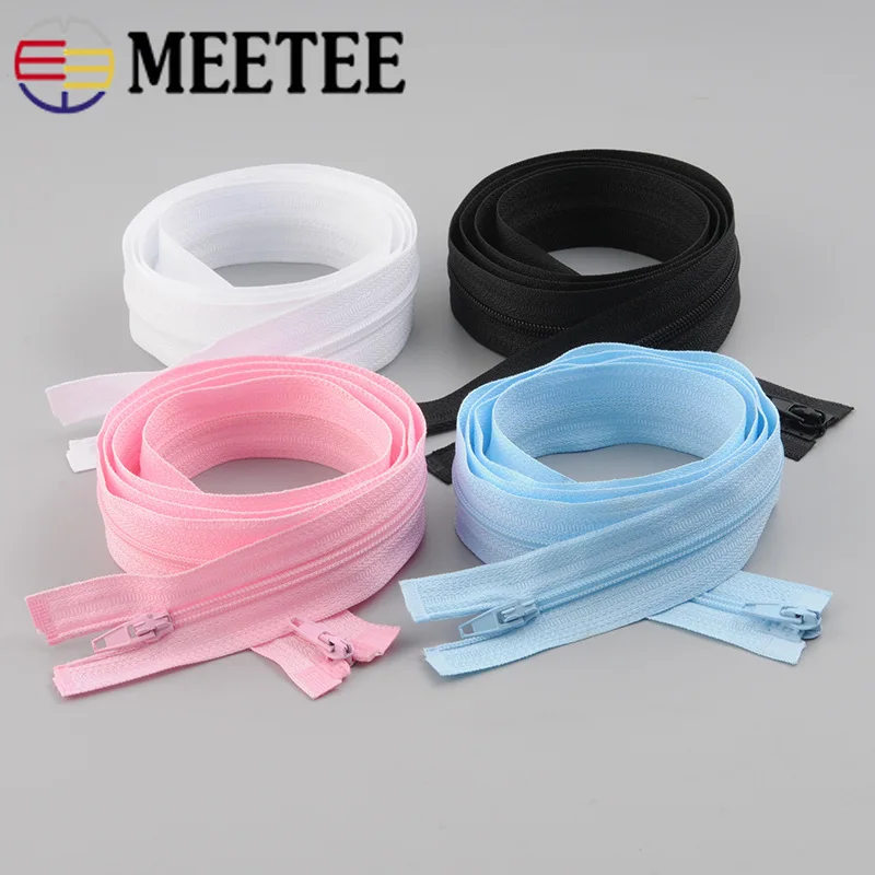 Meetee 3 # Двойные ползунки нейлоновые молнии для детской одежды открытая молния