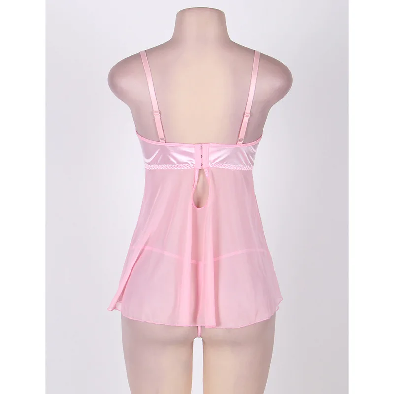 

Sexy Breasted Bra Style Suspender Nightdress Wholesale Source Of Large Size In
