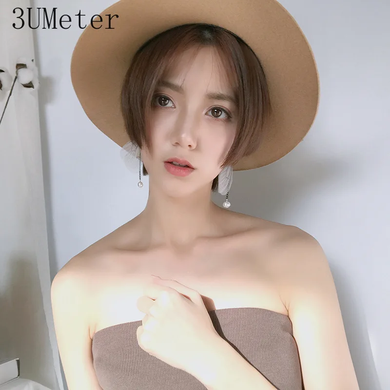 3UMeter 2019 Новый Серый сильного холода серьги для Для женщин в Корейском стиле