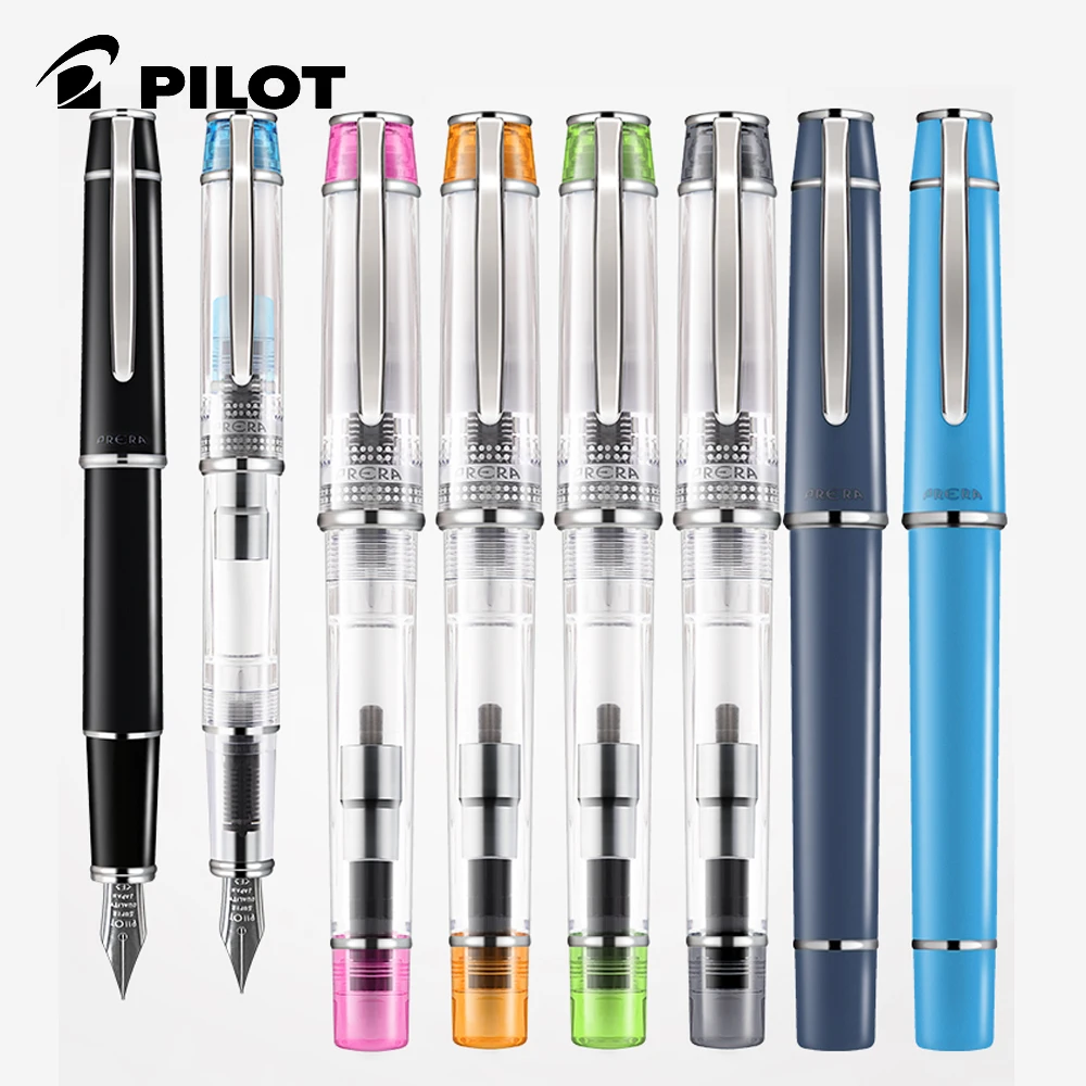 Pilo Perna FPRN-350R with Ink Applicator Writing Pen Replaceable Ink Sac Transparent Pen Holder Iridium Student Stationery