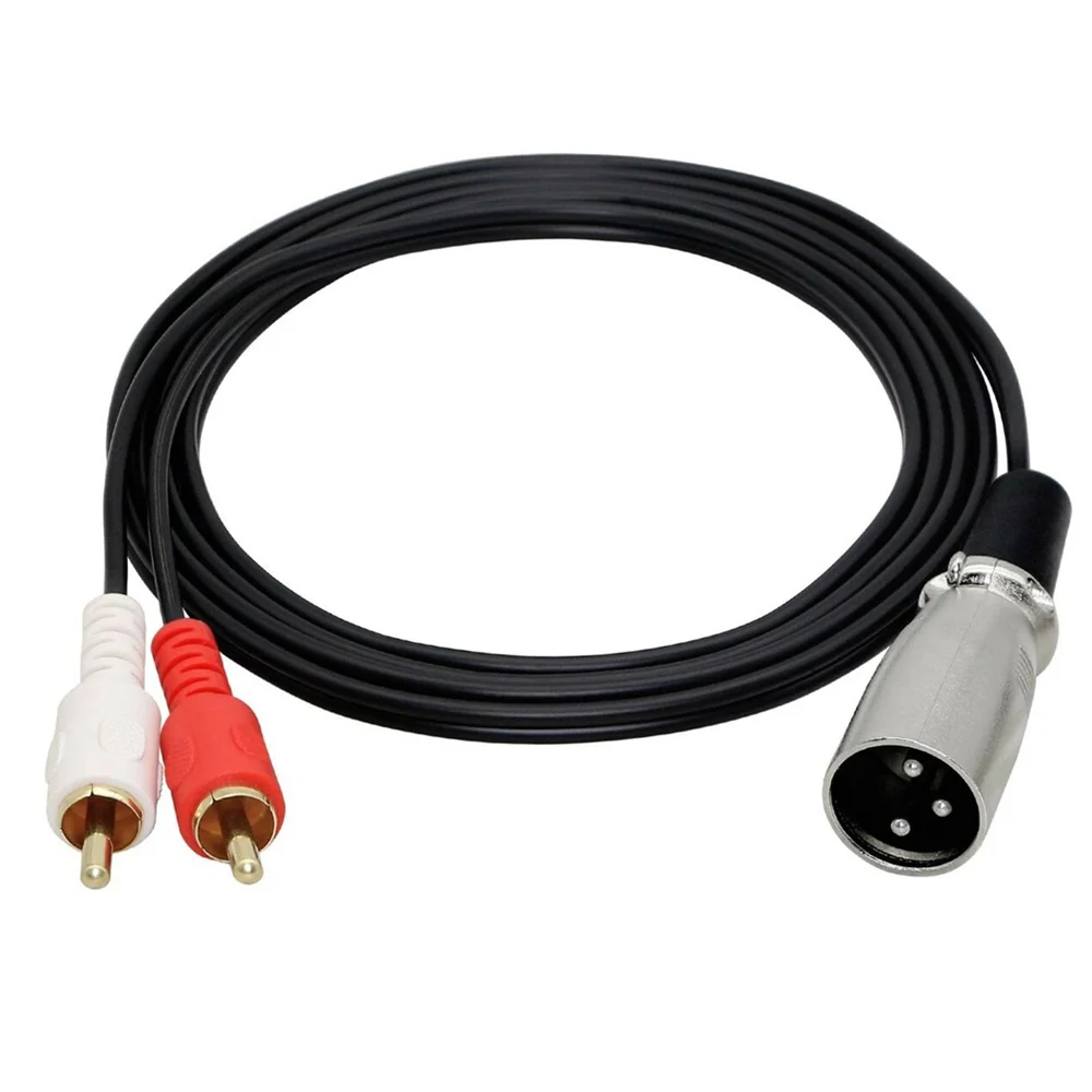 Переходник ERE XLR со штекера 2 x Phono RCA Y образный сплиттер соединительный кабель 1