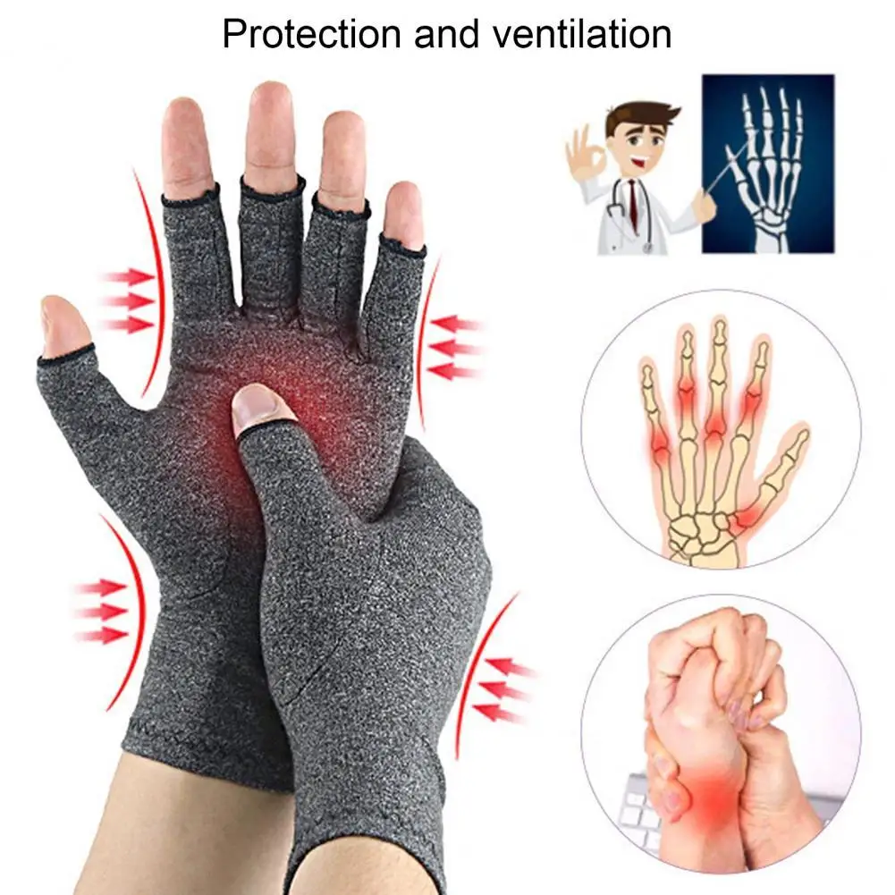 

Компрессионные перчатки при артрите Премиум суставах, боли в суставах, ручные перчатки спортивные терапии открытыми пальцами компрессионн...