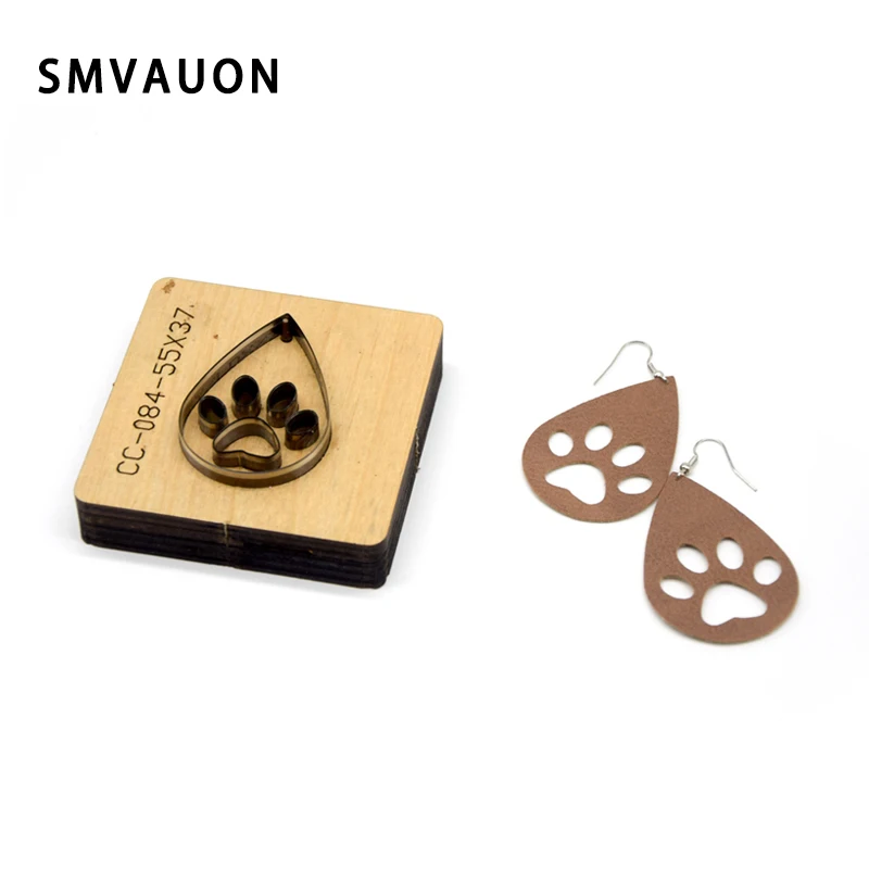 SMVAUON высечки &quotсделай сам&quot медвежьи серьги с лапами удар лезвия для резки формы