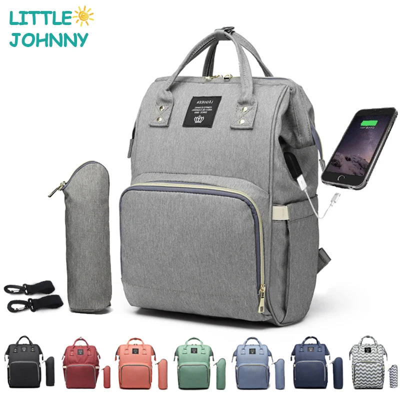 Сумка для детских подгузников сумки колясок USB Большая емкость