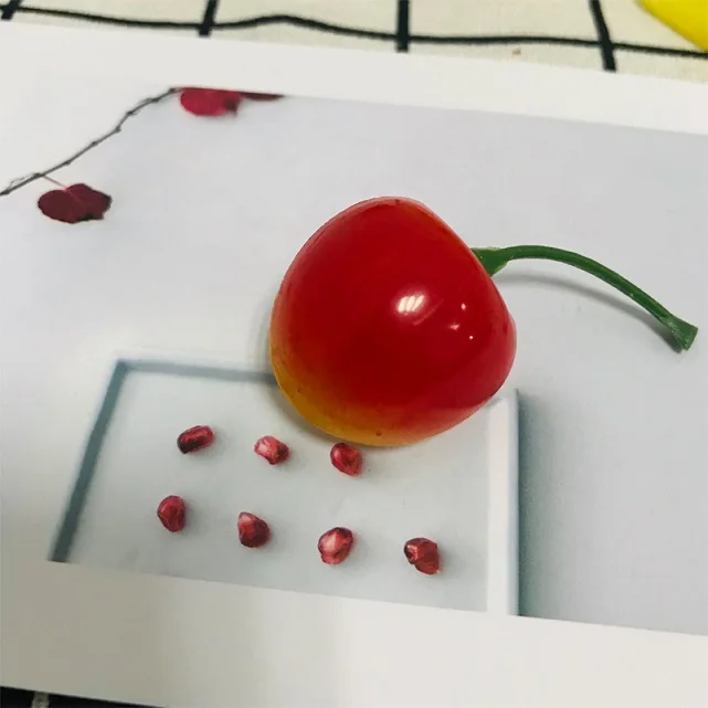 cherry 3 шт. искусственные фрукты высокая имитация клубника модель манго Орнамент Ремесло реквизит для фотосъемки Рождественское украшение для окон - Цвет: cherry