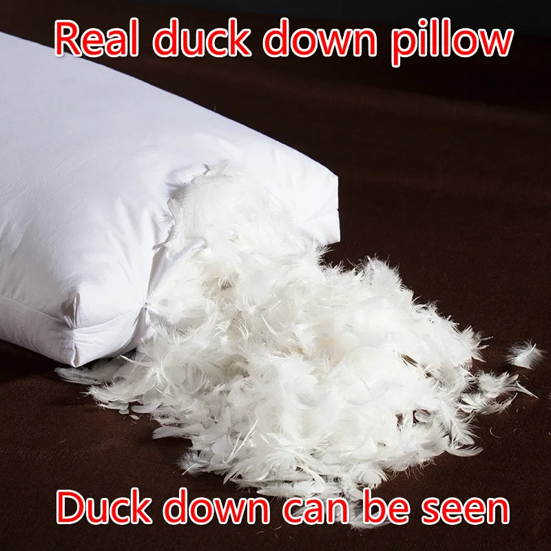 3D хлеб белая утка/гусиный пух перо подушка Стандартный антибактериальные