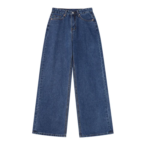 Women's Jeans 2022 New Wide Leg Casual Streetwear Femme High Waist Trouser Vintage Baggy Jeans Fashion Straight Mom Denim Pants