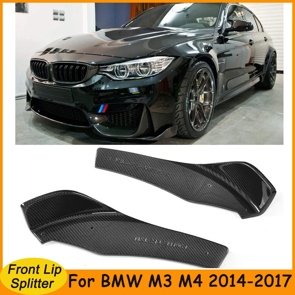 Передние бамперы из углеродного волокна разветвители фартуки для BMW F80 M3 F82 M4 Coupe 2