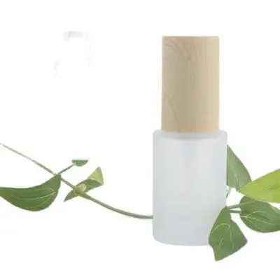 30 мл матовые/зеленые/синие/белые стеклянные бутылки Деревянные крышки для