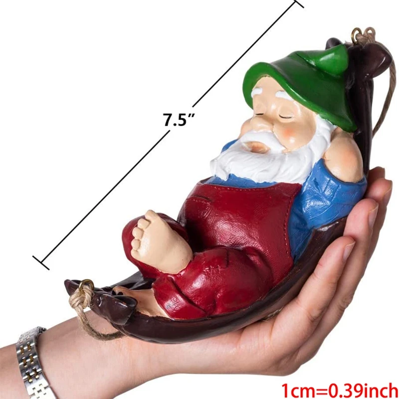 Забавные украшения для сада Gnome наружная подвесная статуя сказочный садовый гном