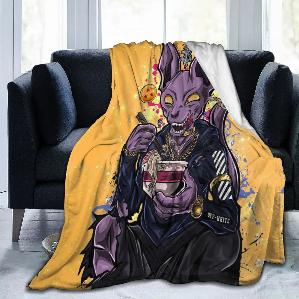 

Animation cartoon, 3D blanket, personalized printing, soft coral wool blanket, mechanically washed flannel blanket