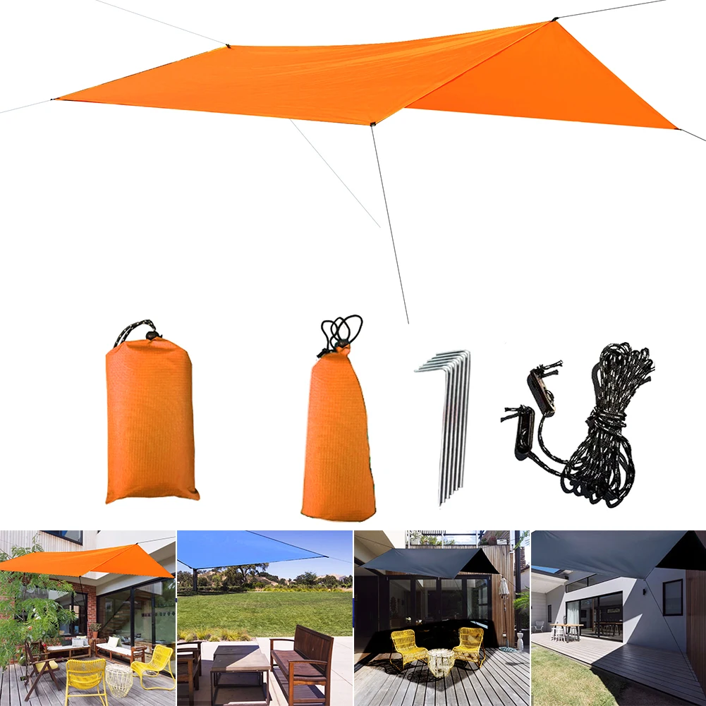 Солнцезащитный тент 3x3 м брезент для кемпинга защита от дождя УФ-излучения