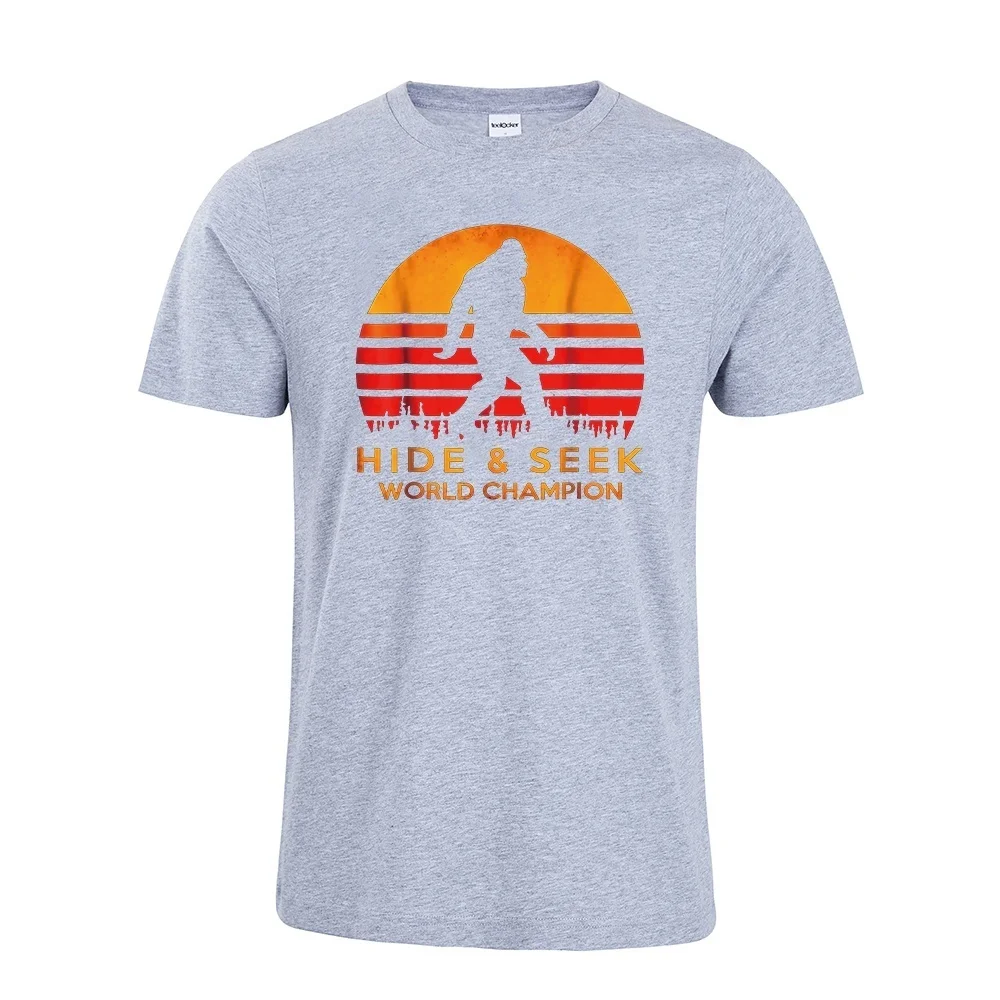 2021 забавная Мужская футболка скрыть и искать мир рубашка Bigfoot | одежда