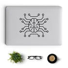Абстрактная наклейка на ноутбук с изображением мозга для Macbook Air 11 13 14 15 дюймов Pro Retina Mac, Виниловая наклейка Mi Lenovo, Обложка для ноутбука