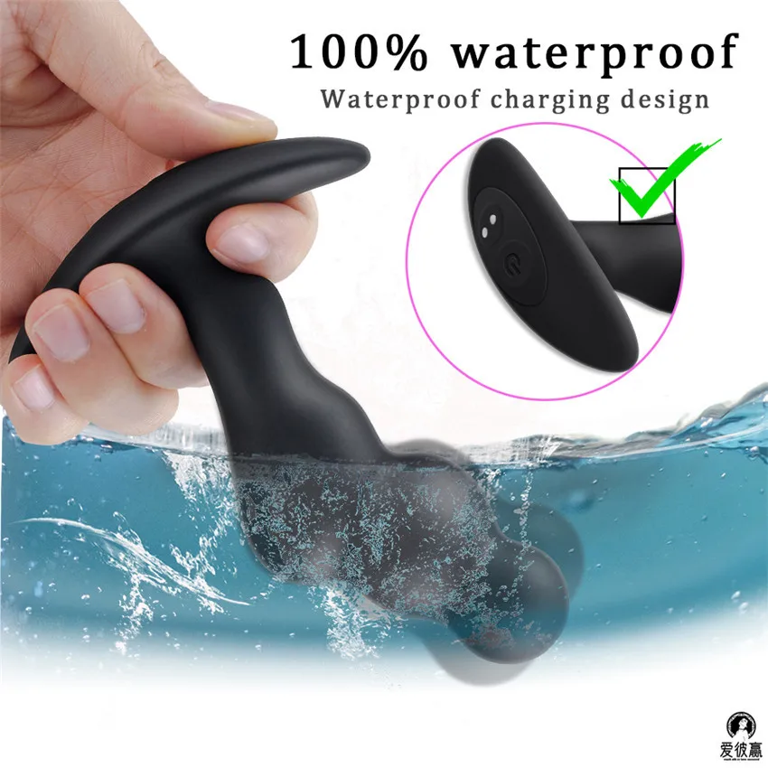 Силиконовый беспроводной вибратор для анального секса вращающийся на 360