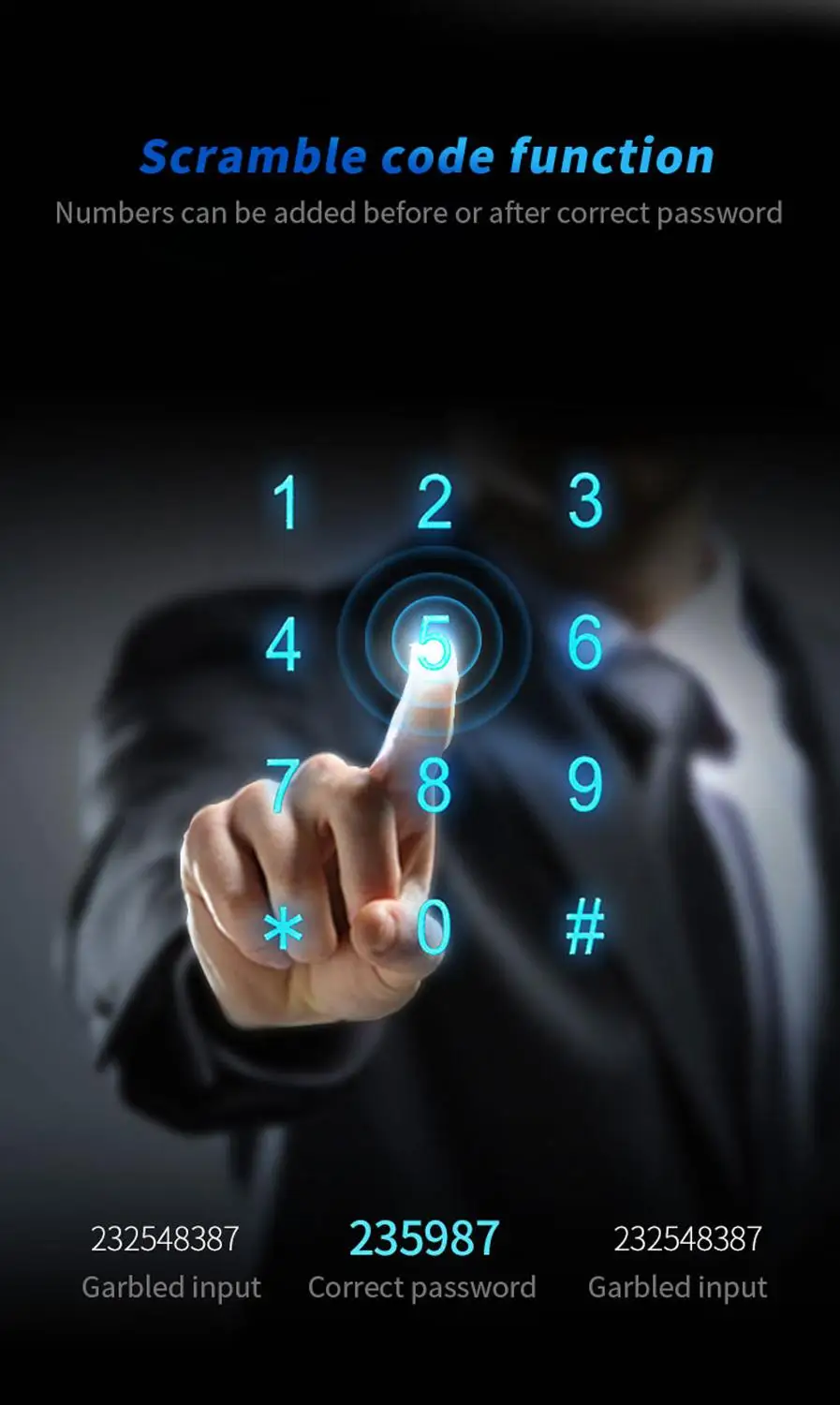 Bluetooth Fingerprint Lock Smart Card Digital Code Electronic Door Home Security Mortise touch screen lock | Безопасность и защита