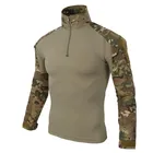 Американская армейская Тактическая Военная Классическая камуфляжная рубашка с длинным рукавом