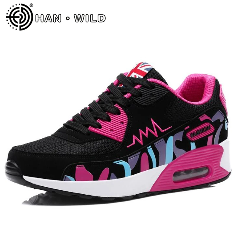 Кроссовки женские сетчатые на шнуровке повседневная обувь для бега платформе