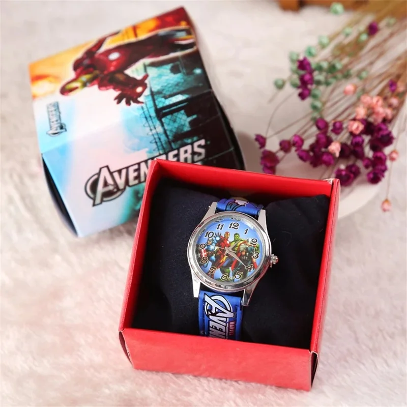 Детские Силиконовые кварцевые часы с героями мультфильмов мстители - купить по