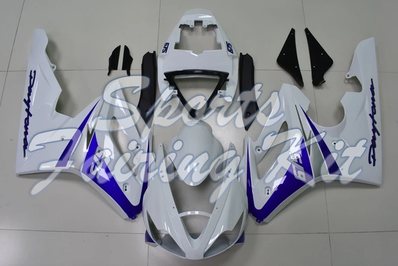 Abs обтекатель для Daytona 2006 2008 синие обтекатели из белого пластика Triumph 675 Кузов