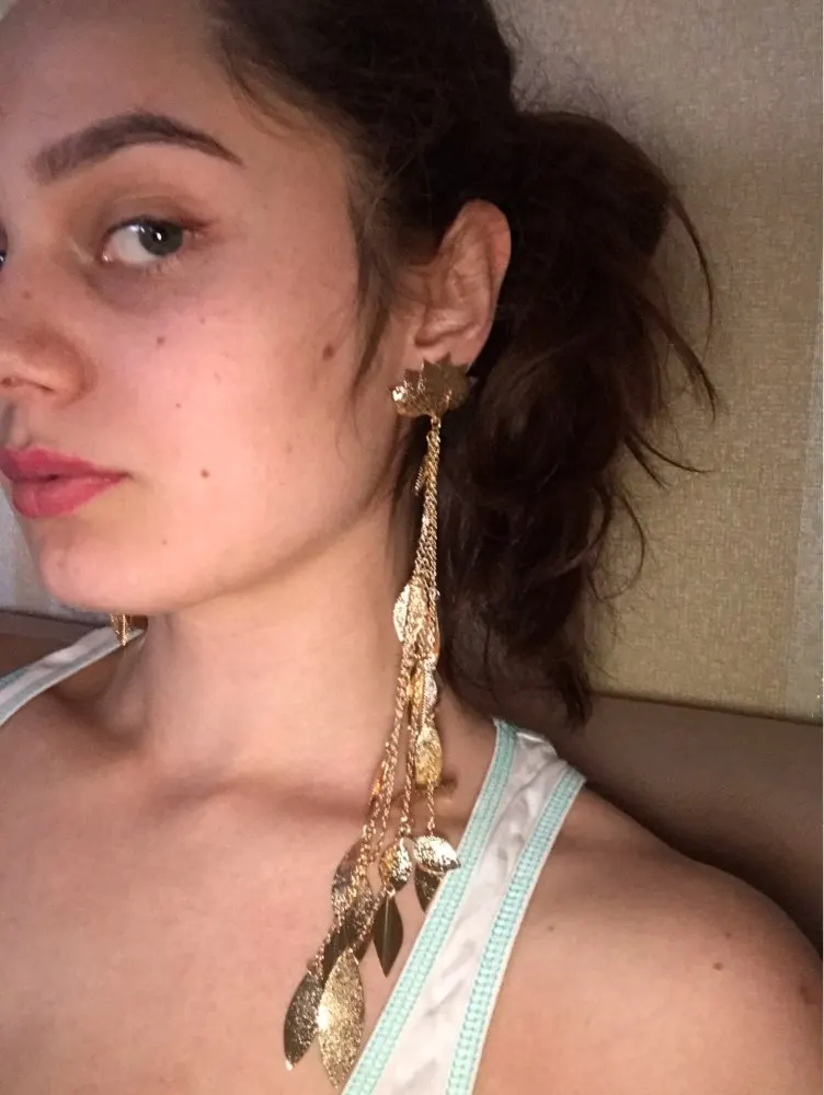 Женские асимметричные серьги ZA длинные висячие золотого и серебряного цвета с