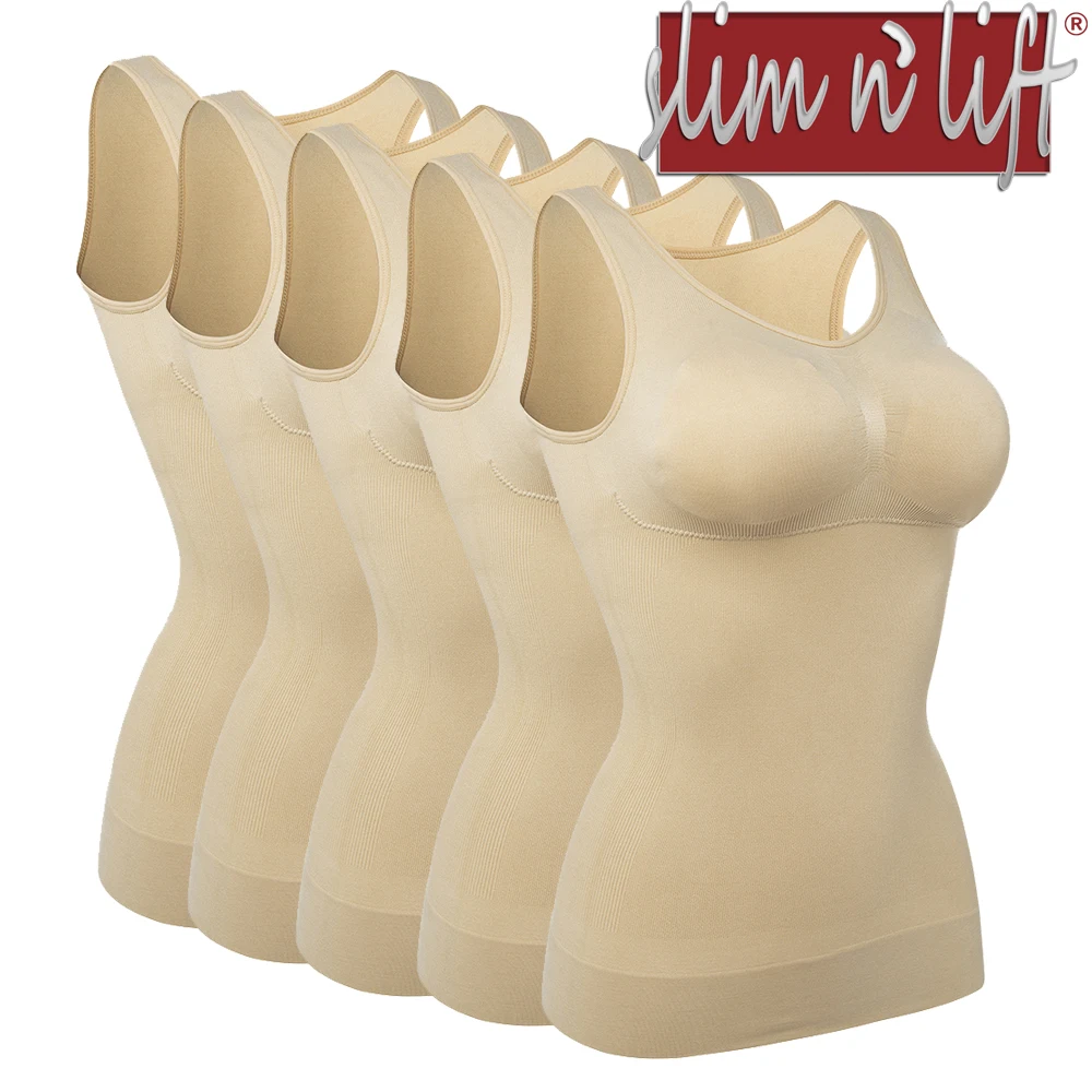 5 упаковок Genie Cami Shaper Бесшовные бюстгальтеры в оригинальной упаковке от Slim N Lift |